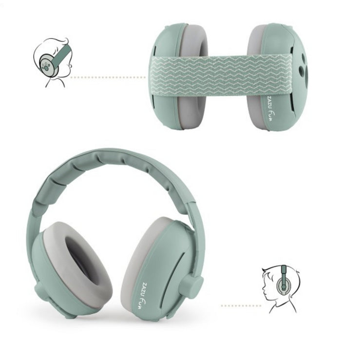 Zazu - Gehoorbescherming BABY & JUNIOR - GREEN